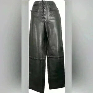 New York Oakwood Flying Bikes Women's 100% Leather Pants (353)